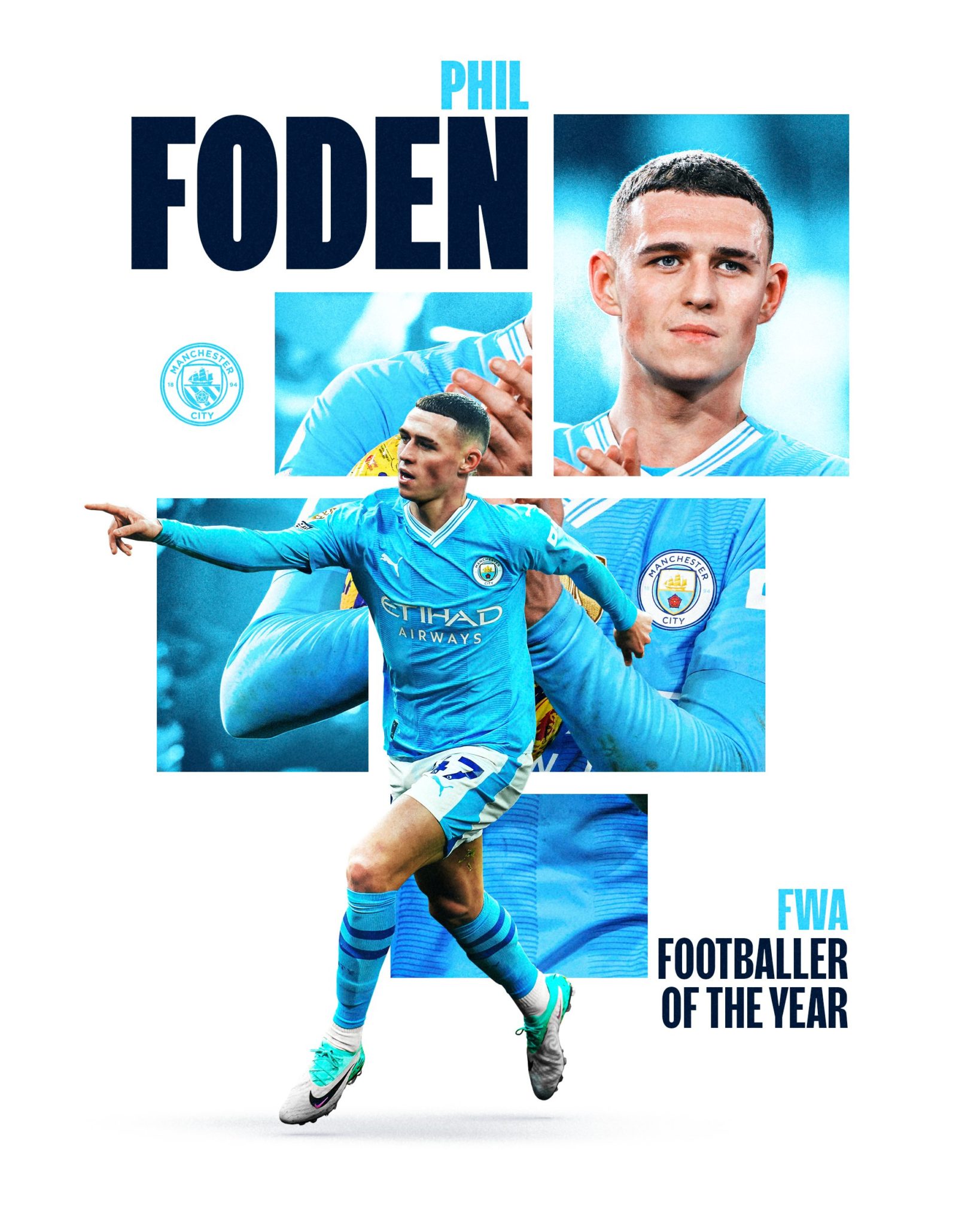 Phil Foden, FWA Men's Footballer of the Year Madrid Football Agency